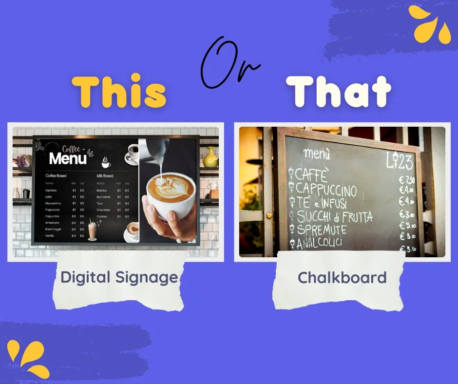 Digital menu boards versus printed menus — why restaurants are switching